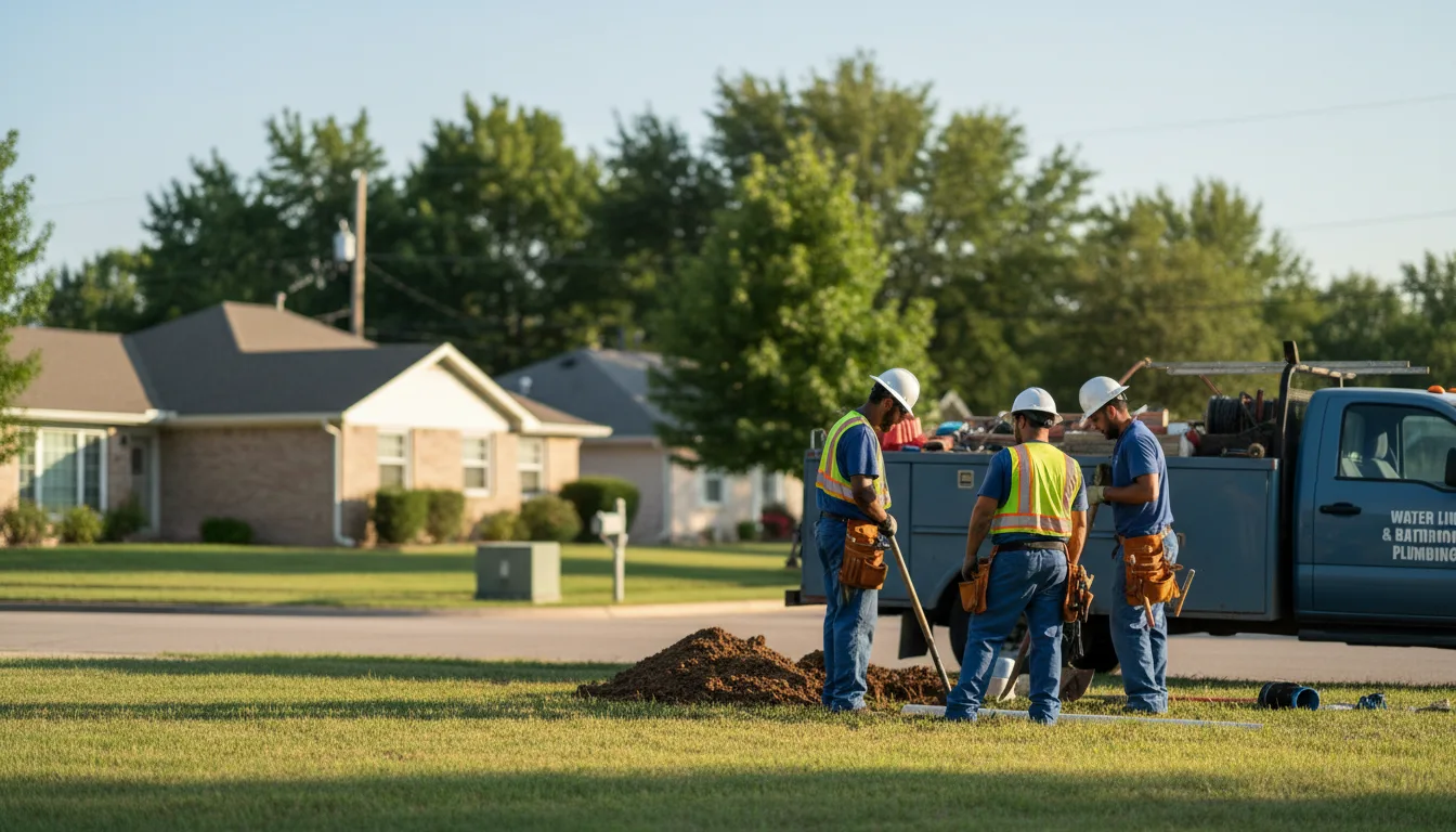 Residential water line and bathroom plumbing service in Newcastle, NE